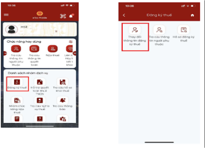 Cách cập nhật CCCD thành mã số thuế trên eTax Mobile